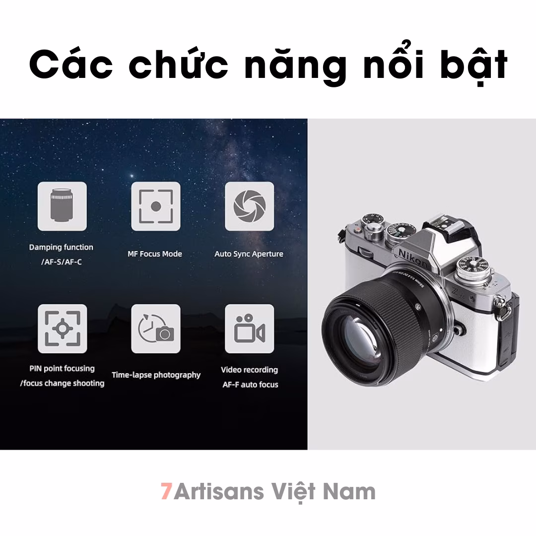Ngàm chuyển MEGADAP ETZ21 PRO dùng lens ngàm Sony  E cho máy Nikon Z