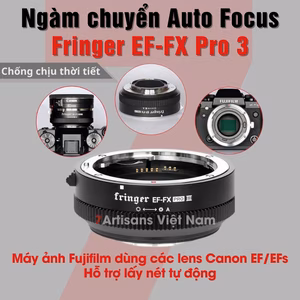 Ngàm chuyển Auto Focus siêu nhanh Fringer EF-FX Pro III – Lens Canon EF/EFs gắn máy Fujifilm