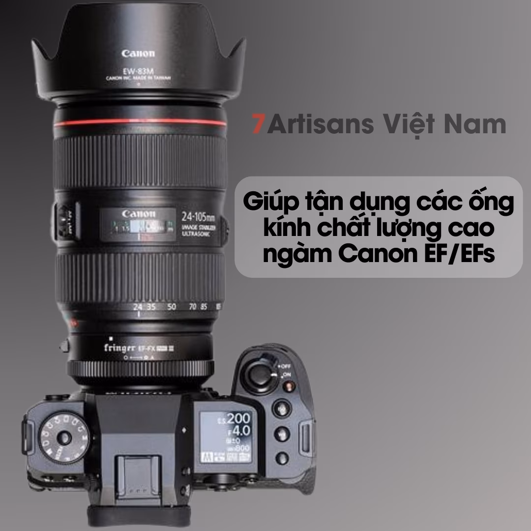 Ngàm chuyển Auto Focus siêu nhanh Fringer EF-FX Pro III – Lens Canon EF/EFs gắn máy Fujifilm