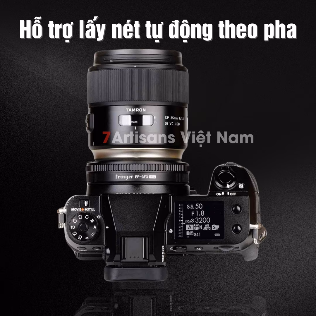 Ngàm chuyển Auto Focus siêu nhanh Fringer EF-GFX Pro cho Fujifilm GFX và Fringer EF-FX Pro II cho Fujfilm Crop