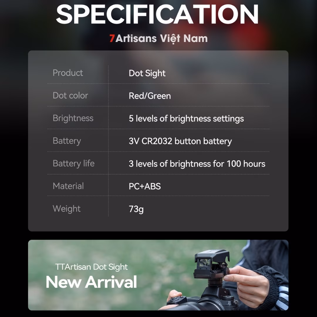 TTArtisan Dot Sight – Phụ kiện chuyên dùng cho lens Tele
