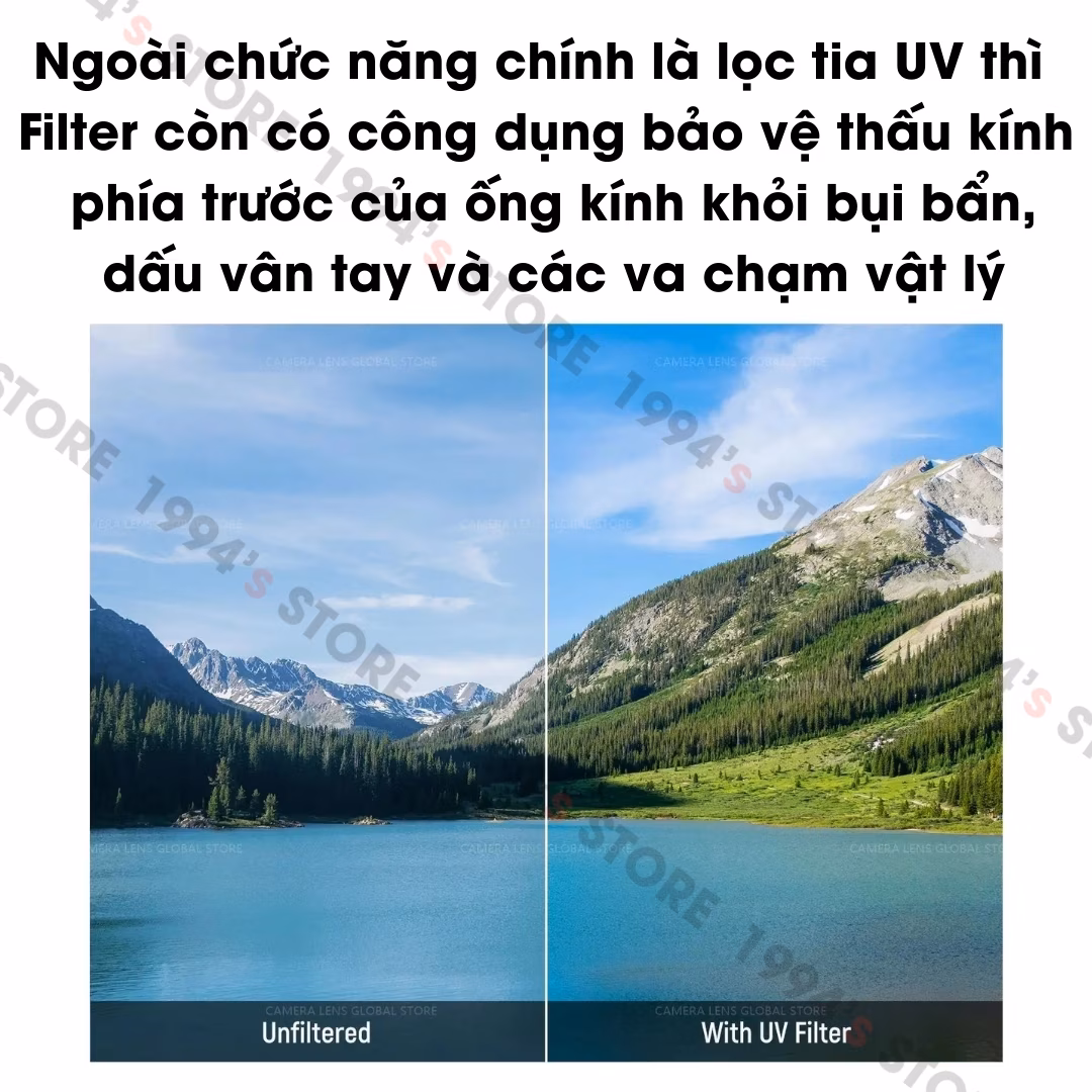 Kính Lọc Filter UV Hoya HMC UV(C) Made in Japan – kích cỡ từ 37mm đến 82mm