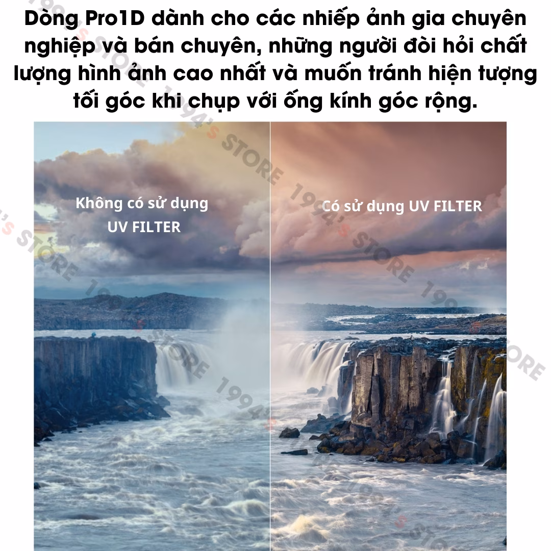 Kính Lọc Filter UV Hoya Pro1D Made in Japan kích cỡ từ 37mm đến 82mm