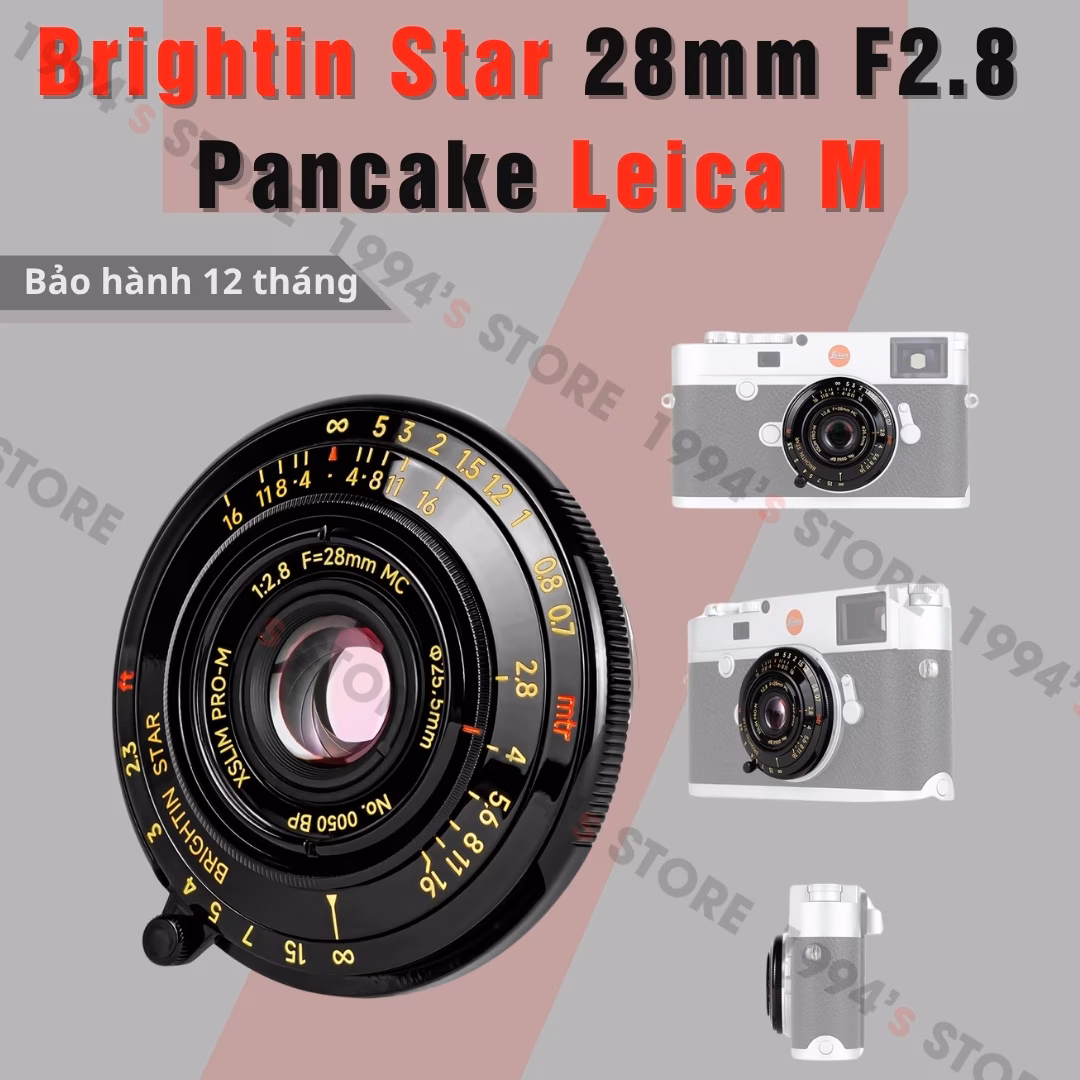 Brightin Star 28mm F2.8 Pancake for Leica M – Siêu mỏng
