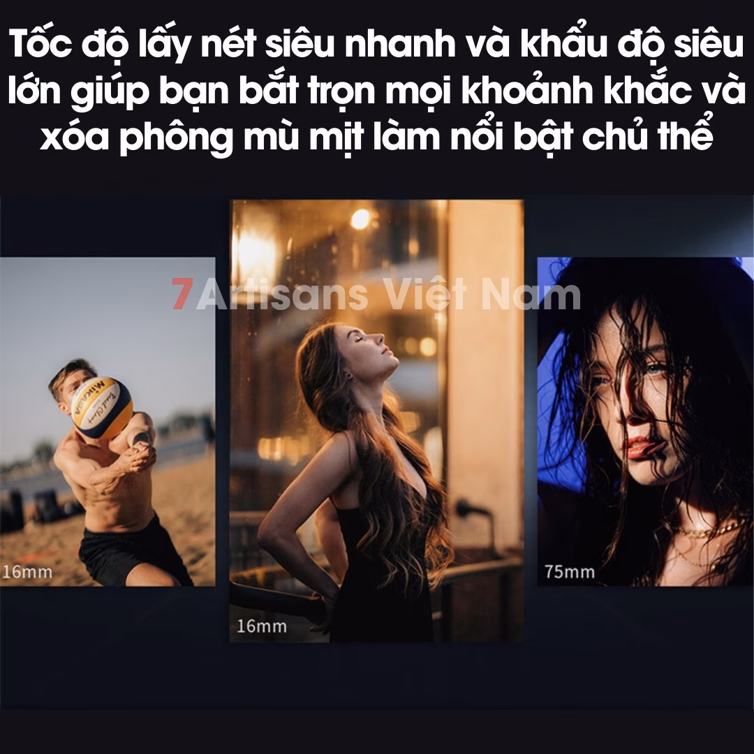 Set 2 lens SIRUI Sniper 16mm F1.2 và 75mm F1.2 Auto Focus-Combo set 2 lens Sirui Sniper