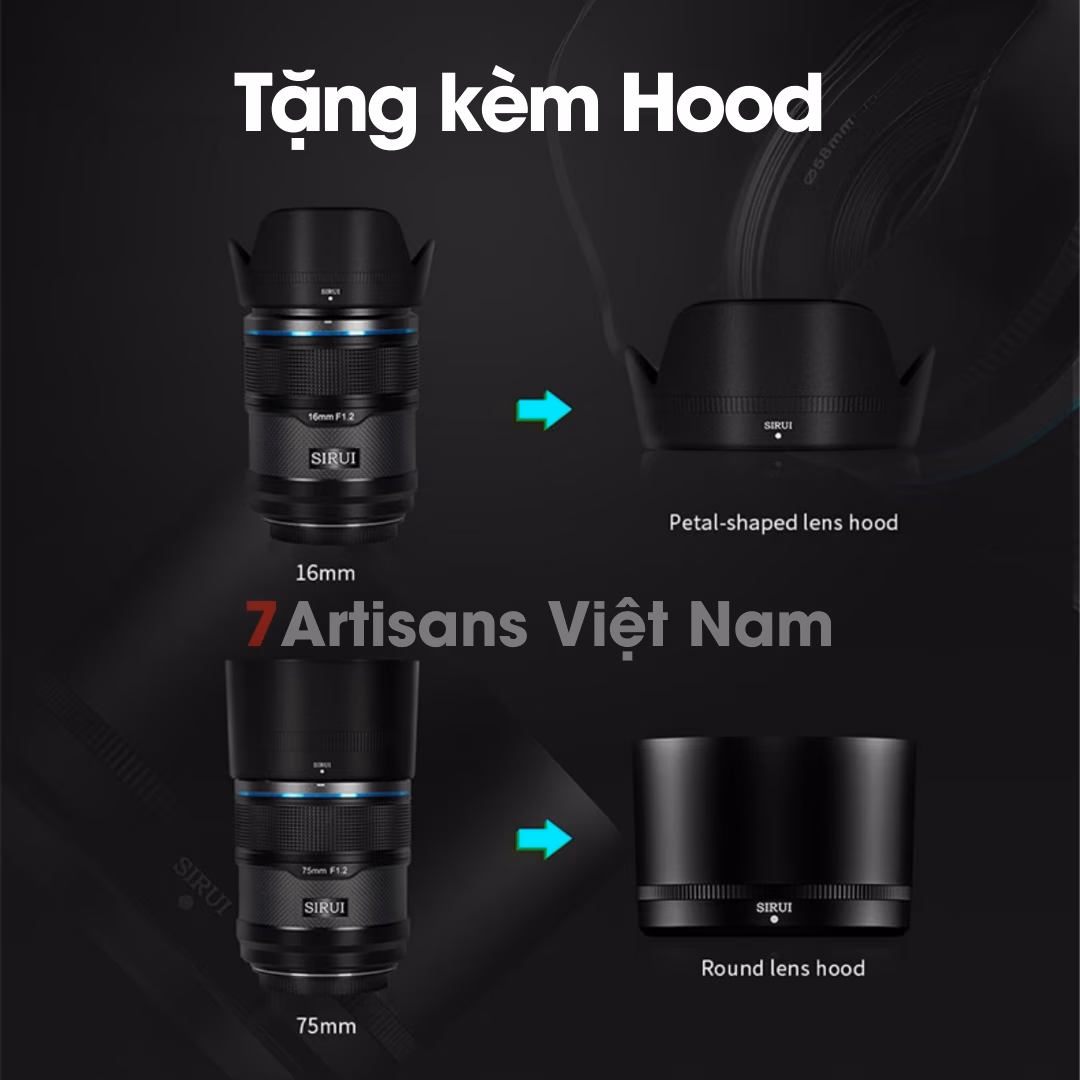 Set 2 lens SIRUI Sniper 16mm F1.2 và 75mm F1.2 Auto Focus-Combo set 2 lens Sirui Sniper