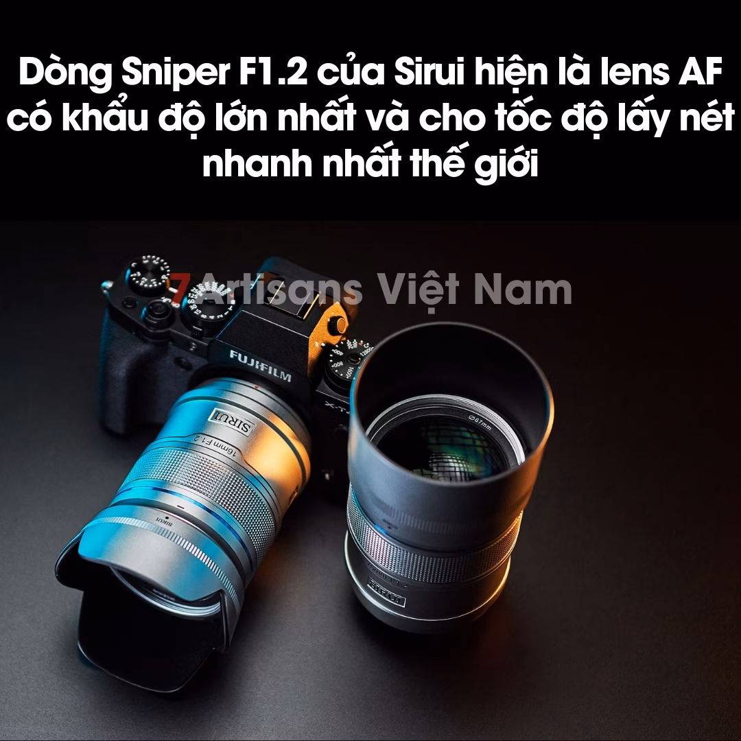 Set 2 lens SIRUI Sniper 16mm F1.2 và 75mm F1.2 Auto Focus-Combo set 2 lens Sirui Sniper