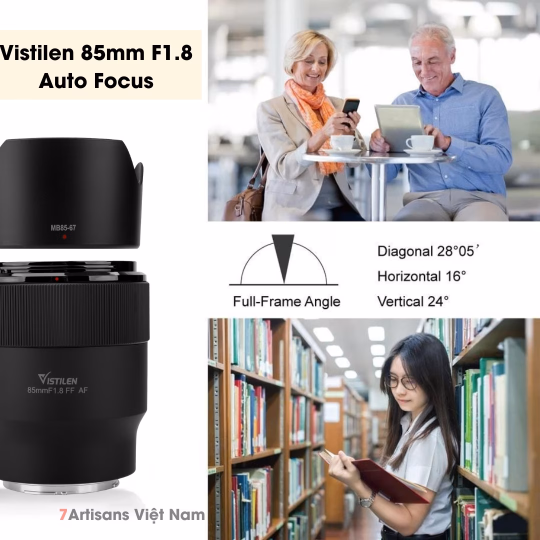 Vistilen 85mm F1.8 Auto Focus cho Canon R/RF
