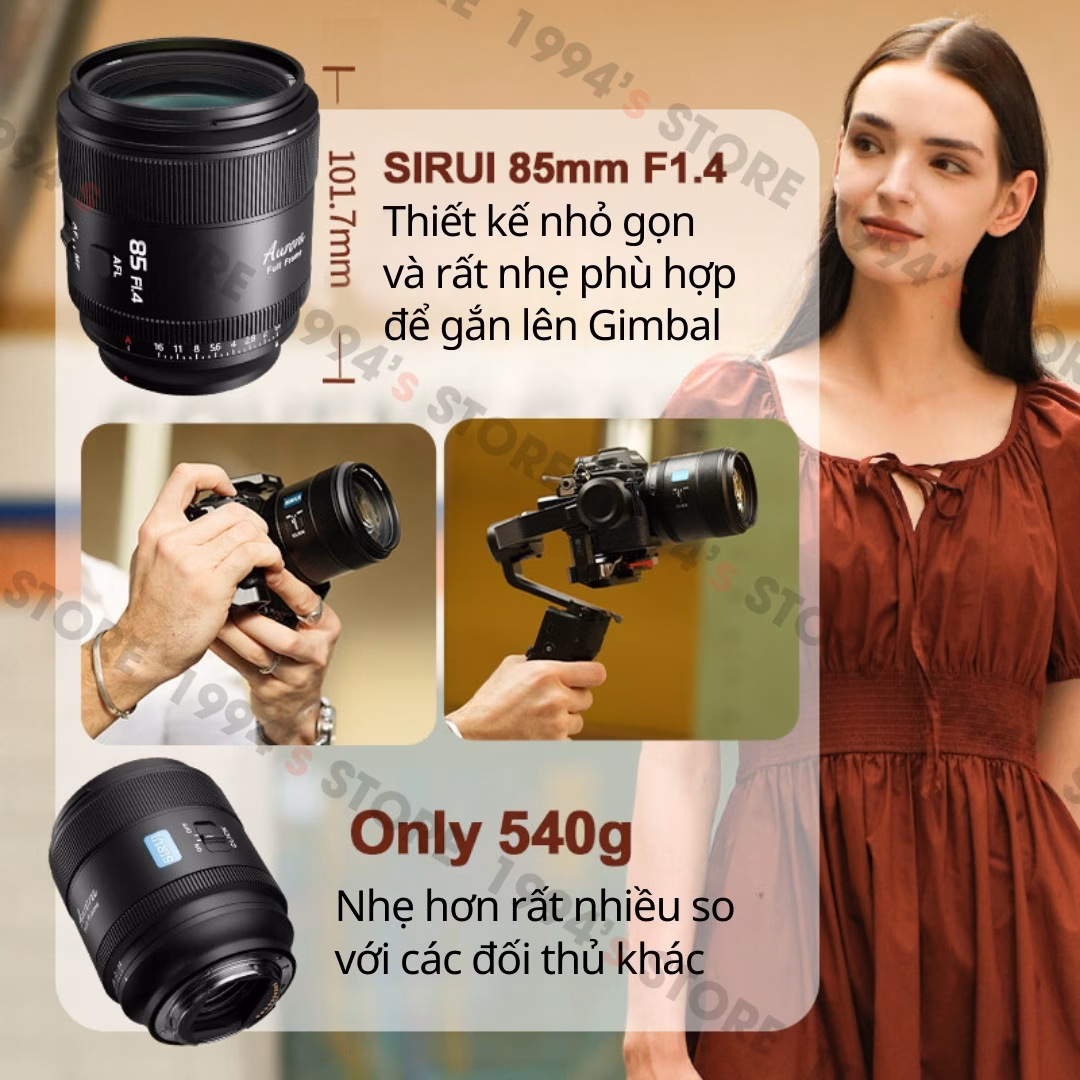 Sirui Aurora 85mm F1.4 AF chuyên để chụp chân dung xóa phông