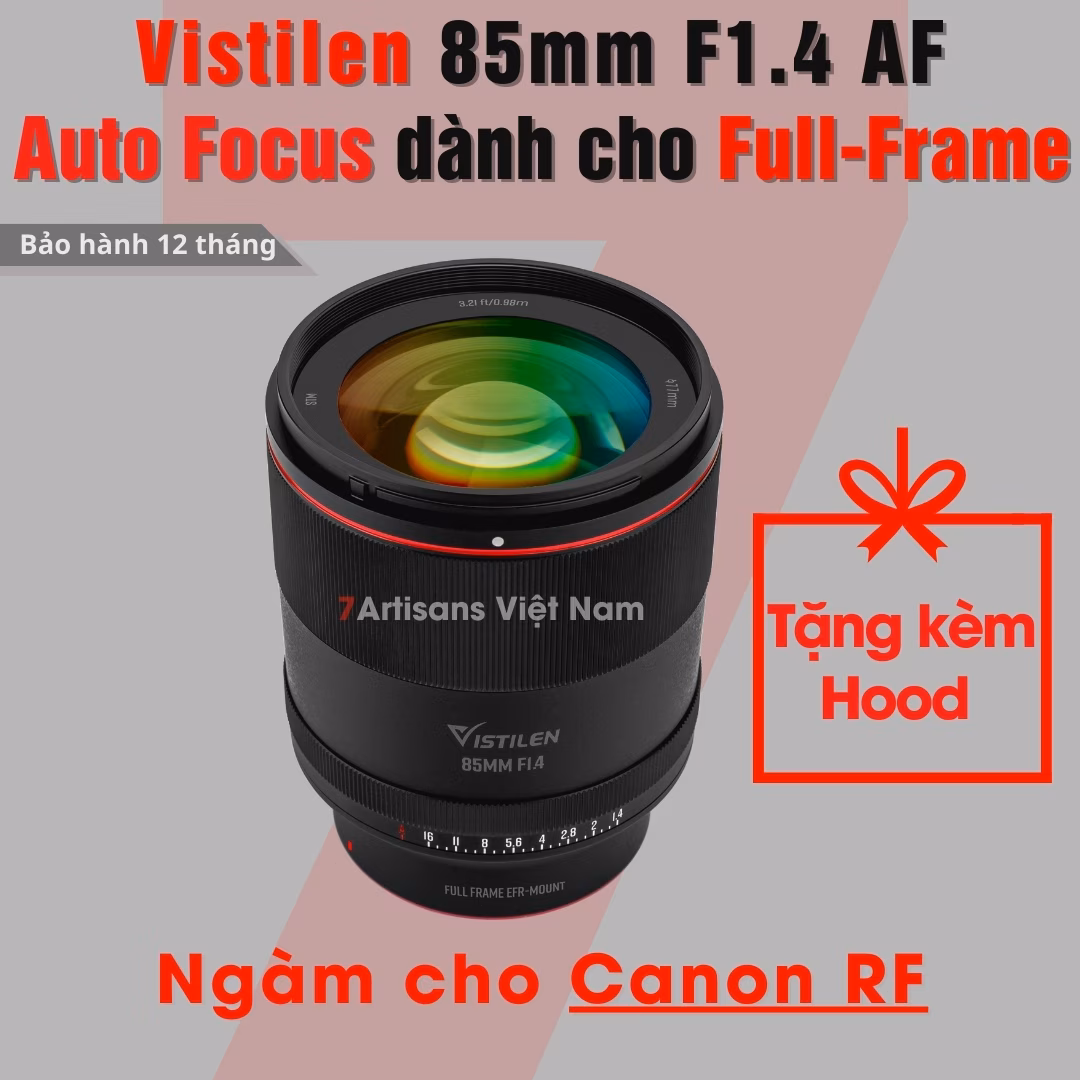 Vistilen 85mm F1.4 Auto Focus Full-Frame lấy nét tự động cho Canon RF