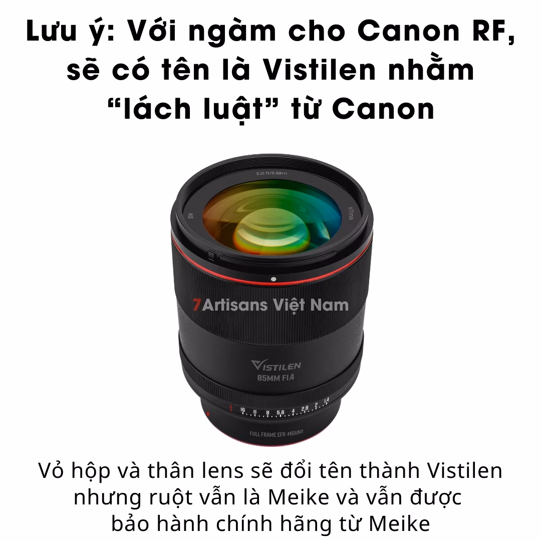 Vistilen 85mm F1.4 Auto Focus Full-Frame lấy nét tự động cho Canon RF