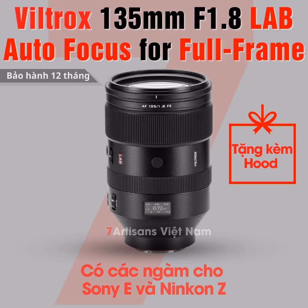 Viltrox AF 135mm F1.8 LAB cho Full-Frame