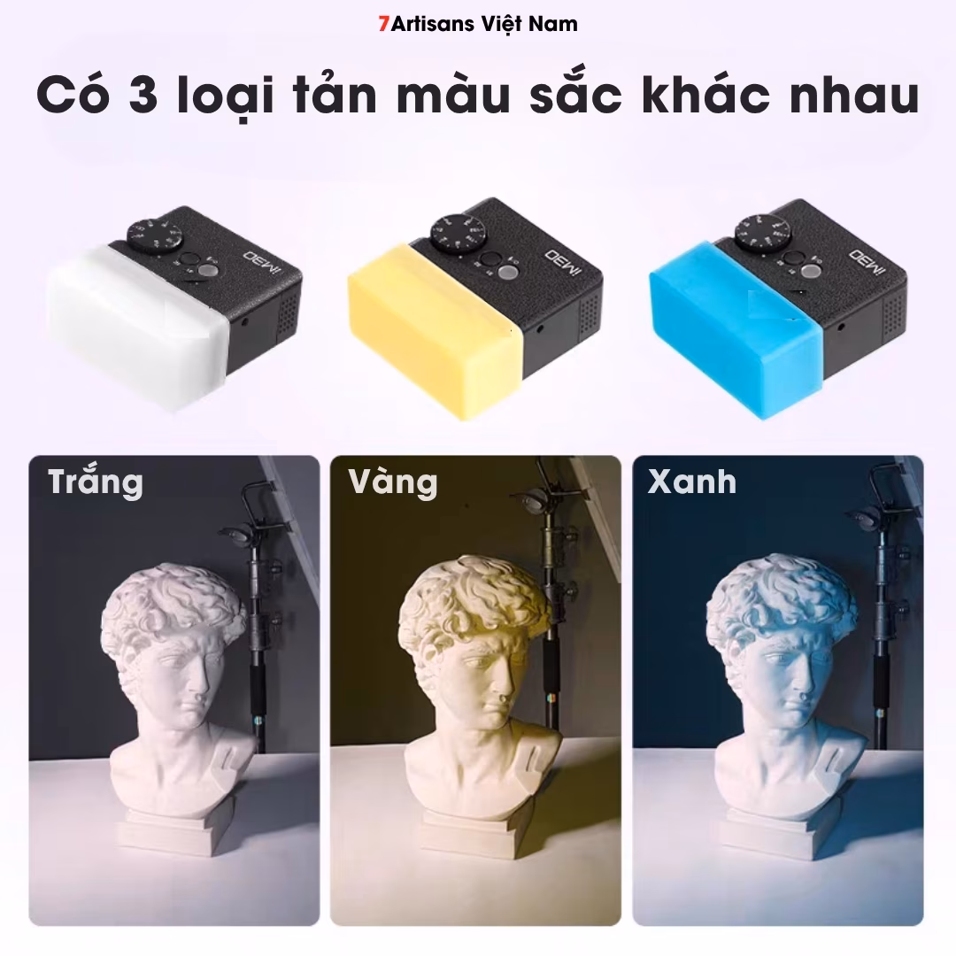 Bộ tản sáng 3 màu cho đèn Flash Godox iM30 – Phiên bản mới cao cấp không bị hở sáng
