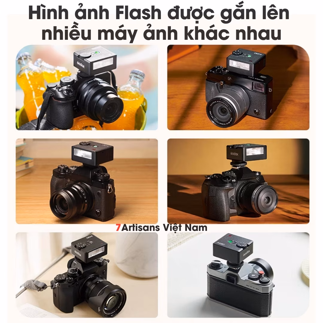 Đèn Flash Godox iM30 nhỏ gọn dùng cho mọi máy ảnh – Chế độ quang học S1/S2, nhiệt độ màu 6500K