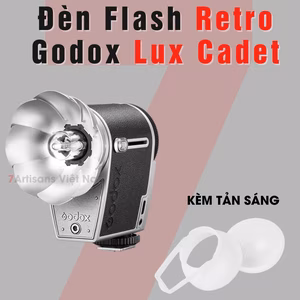 Đèn Flash Godox Lux Cadet Retro kèm tản sáng – Thiết kế cổ điển – Dùng cho nhiều loại máy ảnh khác nhau