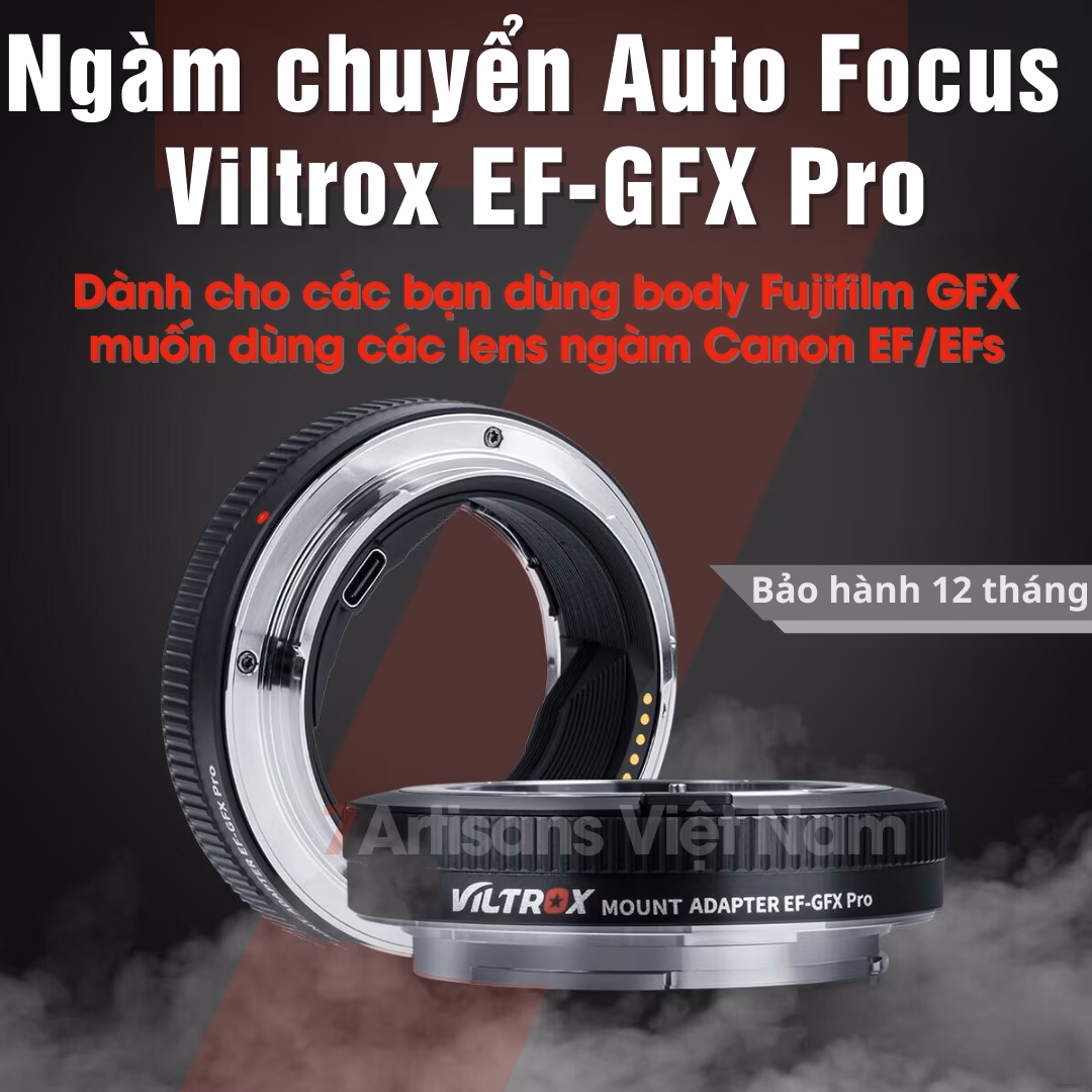 Ngàm chuyển Auto Focus Viltrox EF-GFX/GFX Pro cho Fujifilm GFX Medium Format