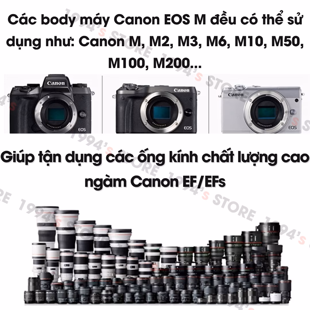 Ngàm chuyển AF Auto Focus Viltrox EF-EOS M Cho Canon EOS M