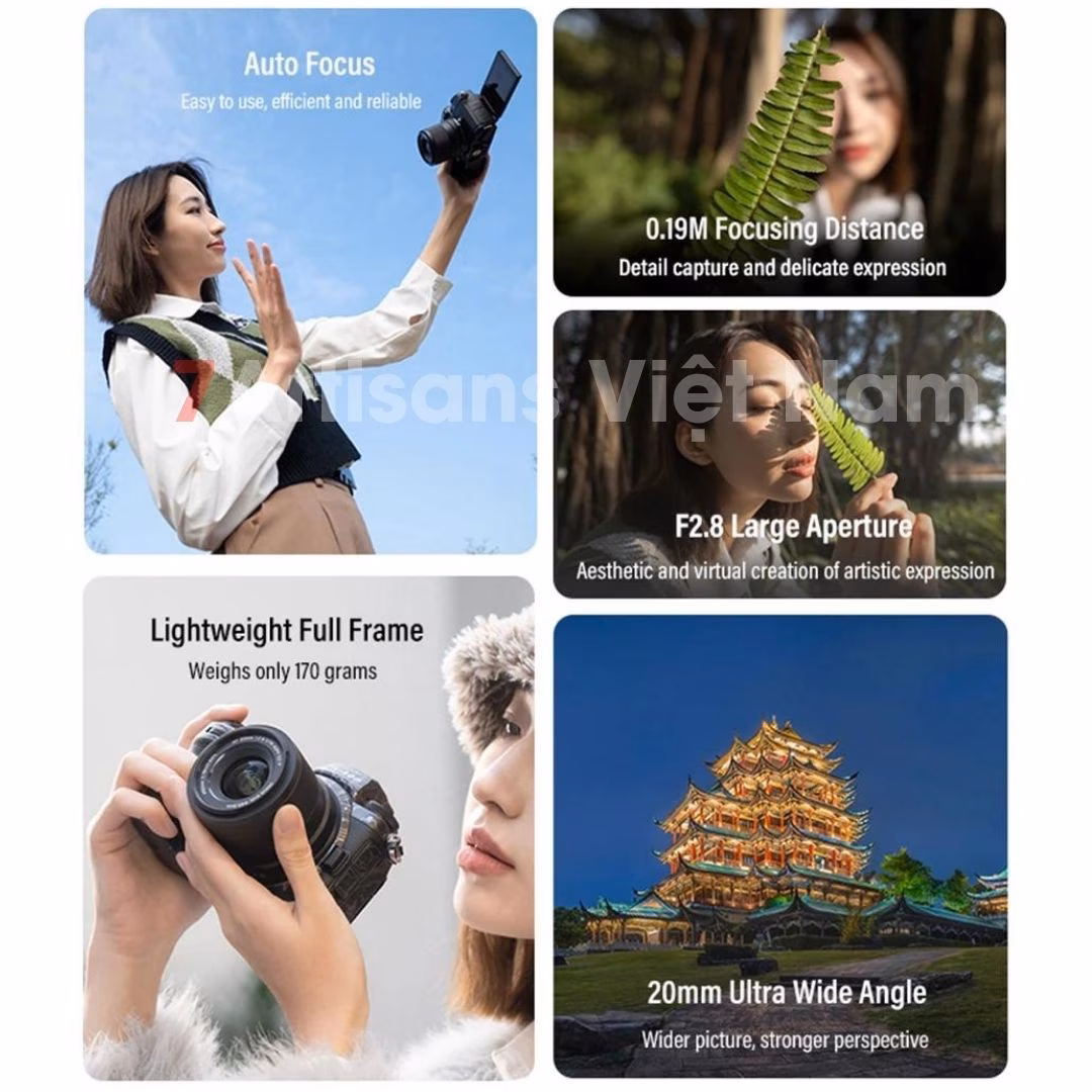 Viltrox 20mm F2.8 AF lấy nét tự động cho Full-Frame – Lens góc rộng