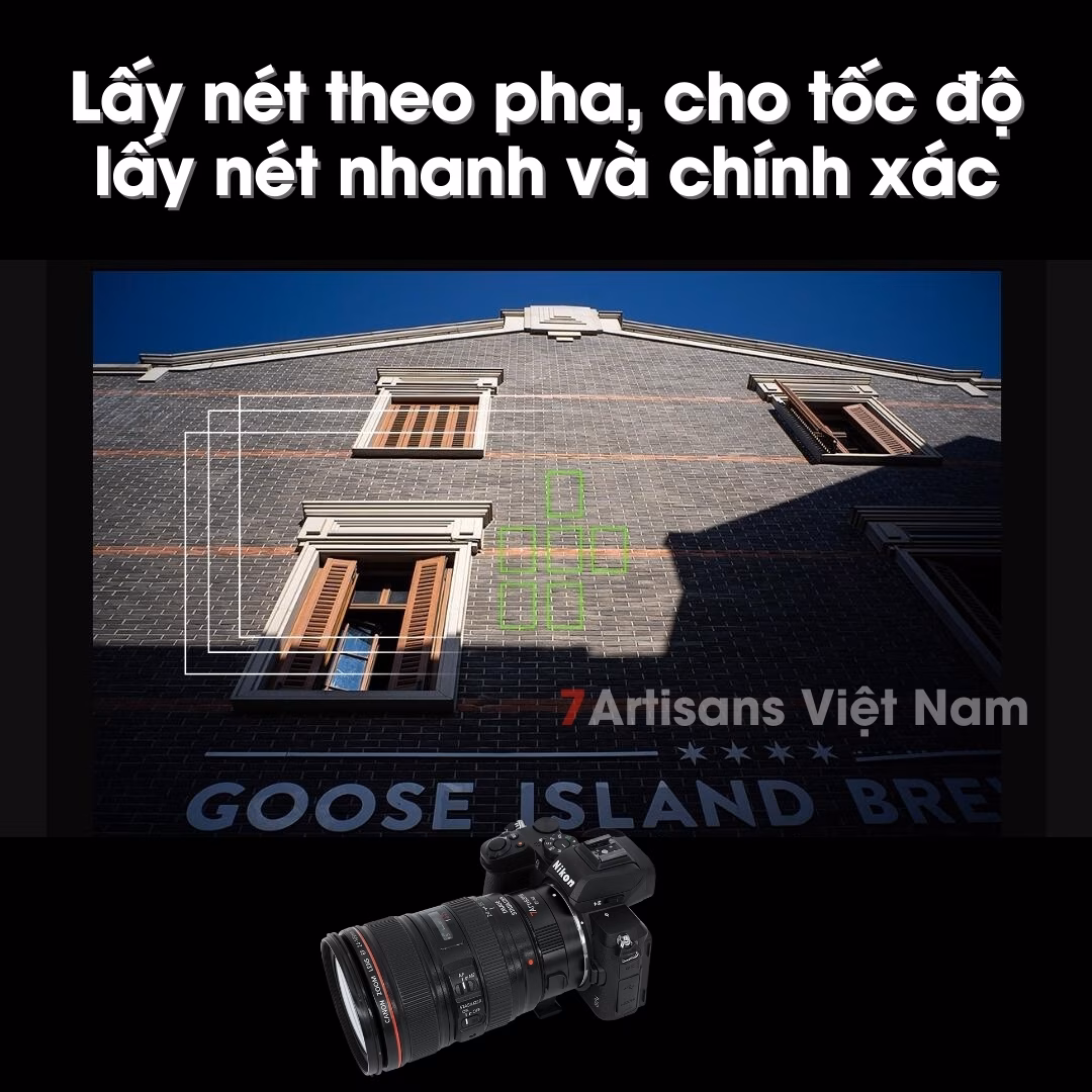 Ngàm chuyển 7Artisans dùng cho máy ảnh Nikon Z – Gắn các lens ngàm Canon EF