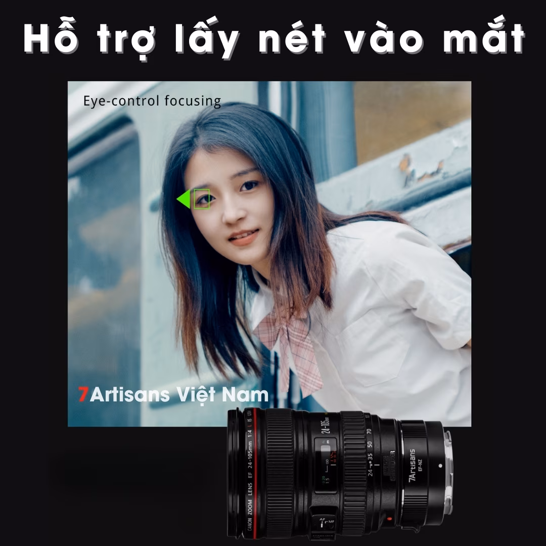 Ngàm chuyển 7Artisans dùng cho máy ảnh Nikon Z – Gắn các lens ngàm Canon EF