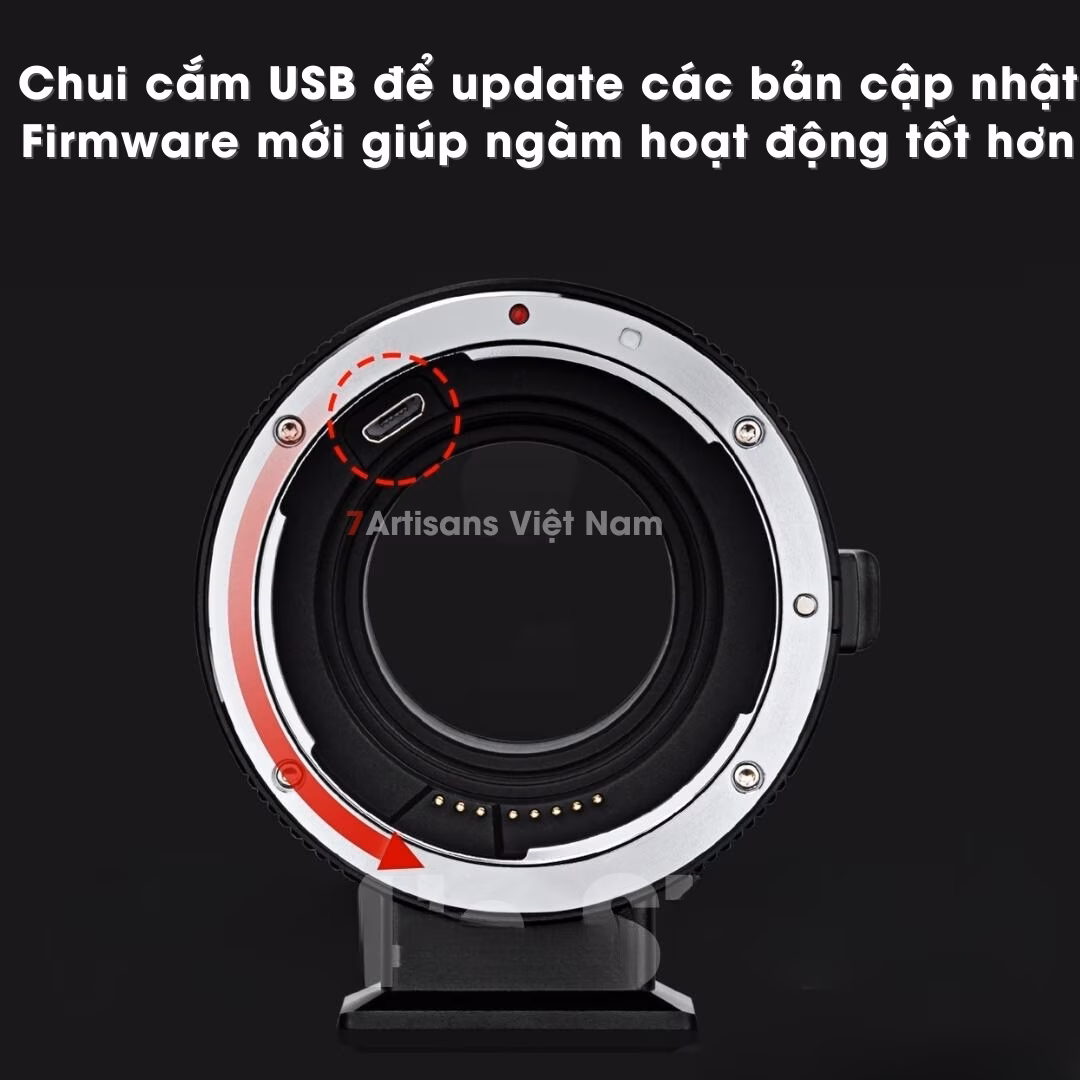 Ngàm chuyển 7Artisans dùng cho máy ảnh Fujifilm FX – Gắn các lens ngàm Canon EF