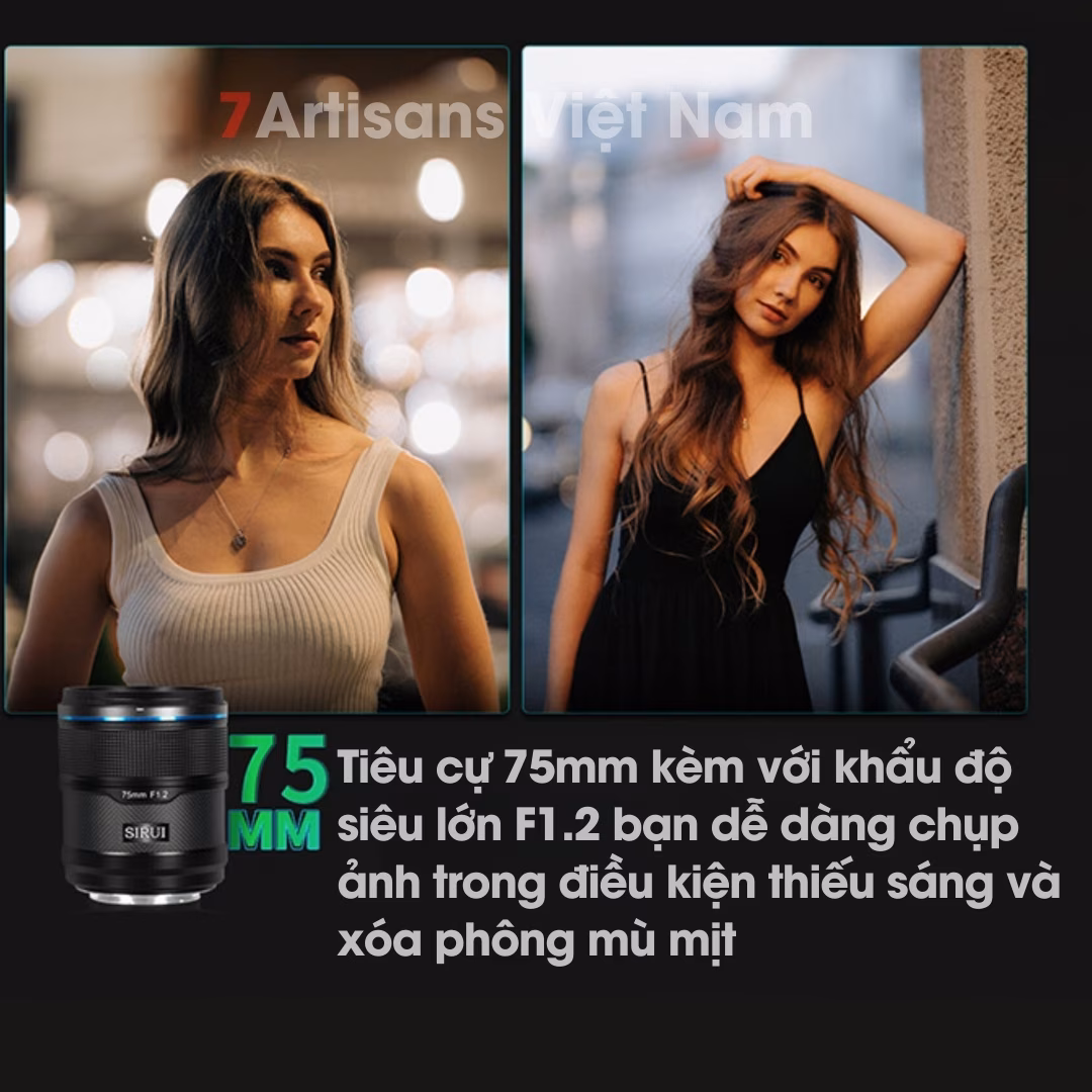 SIRUI 75mm F1.2 Auto Focus – Sirui Sniper AF lấy nét tự động