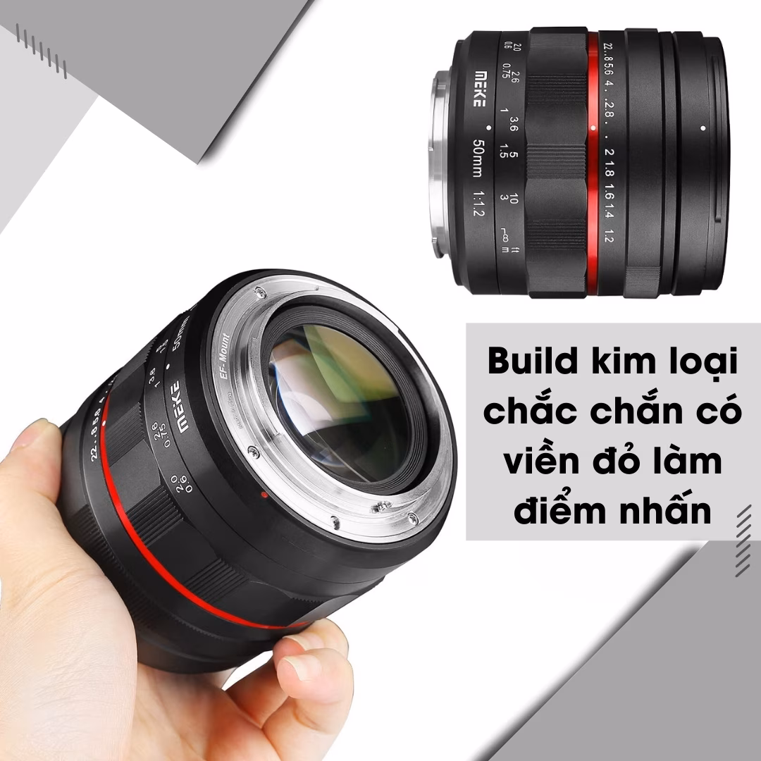 Meike 50mm F1.7 Full-Frame và Crop