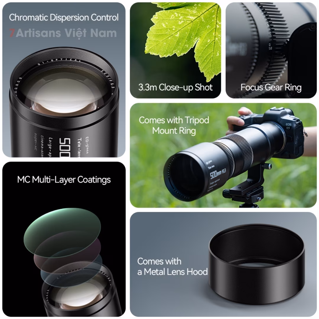 TTArtisan 500mm F6.3 Full-Frame Siêu Tele