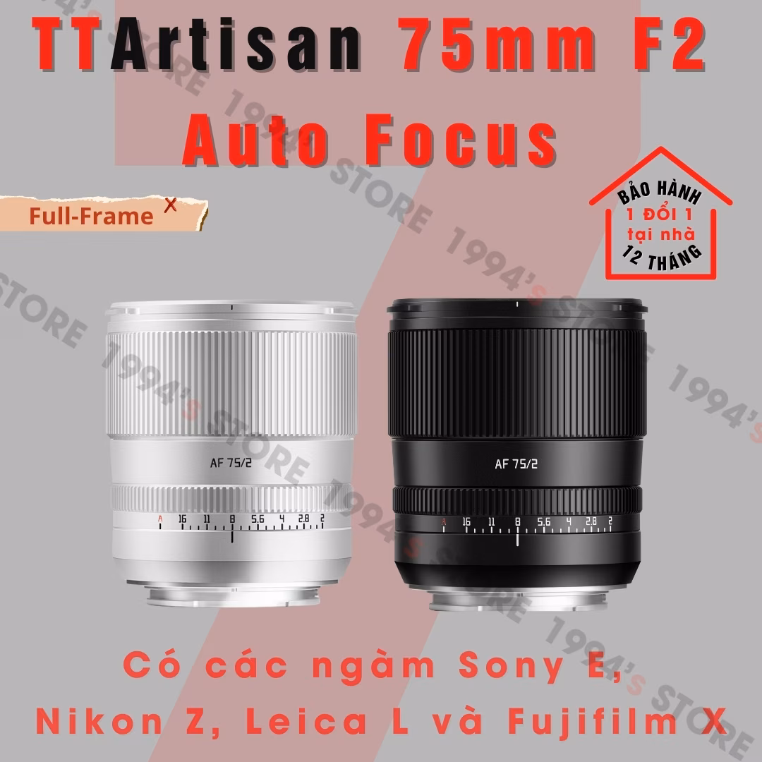 TTArtisan 75mm F2 AF – Lens chân dung xóa phông có Auto Focus for Full-Frame