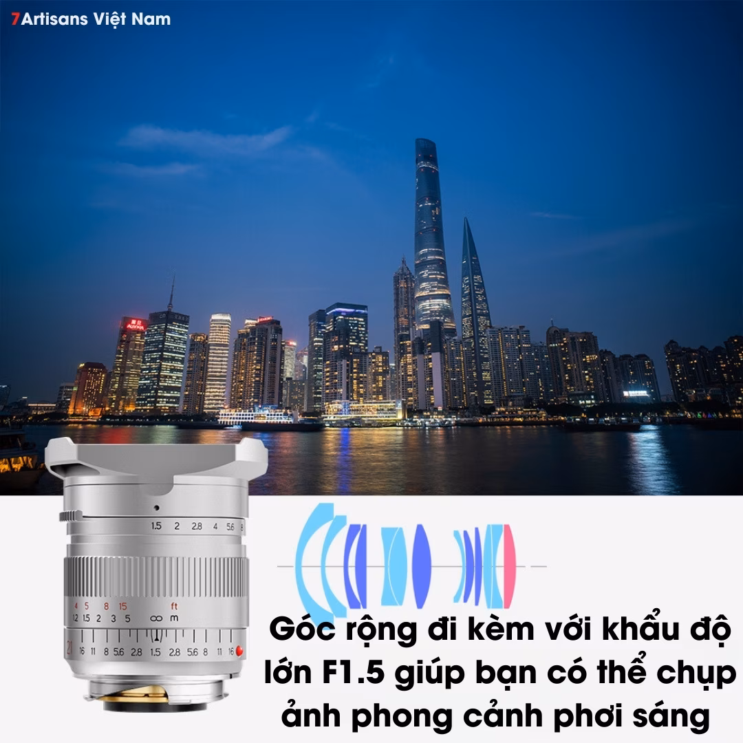 TTArtisan 21mm F1.5 – Lens góc rộng Full Frame