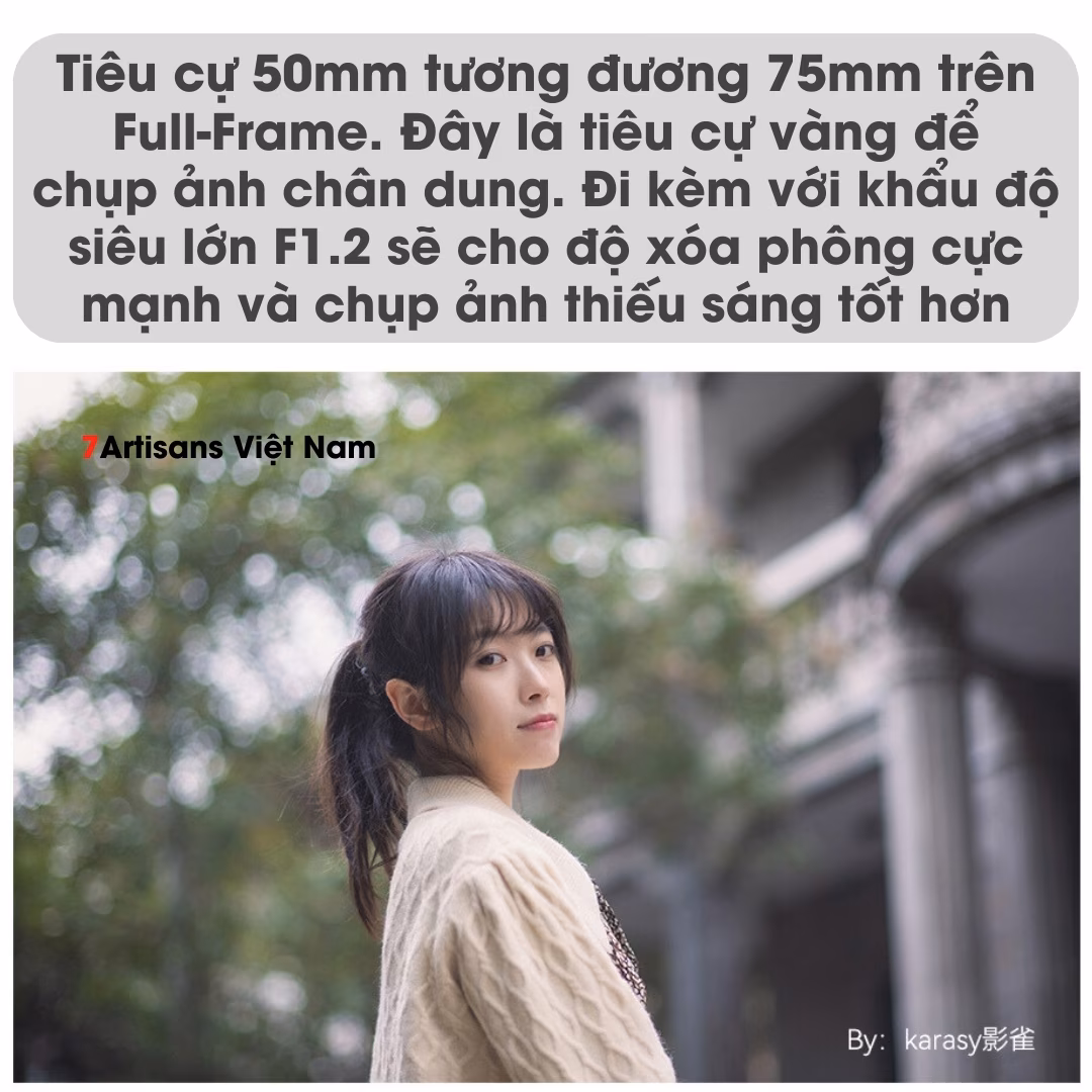 TTArtisan 50mm F1.2 chân dung xóa phông