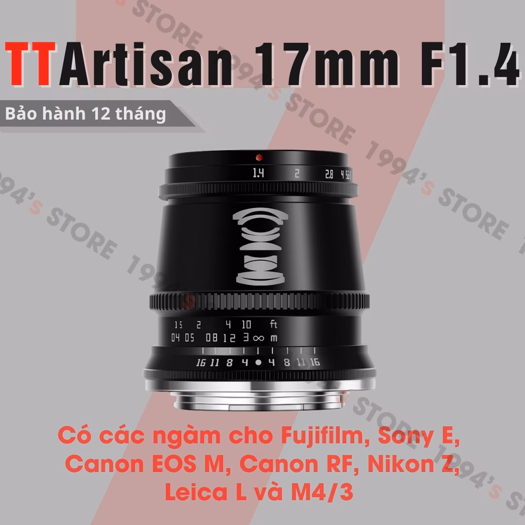 TTArtisan 17mm F1.4 siêu rộng khẩu độ lớn