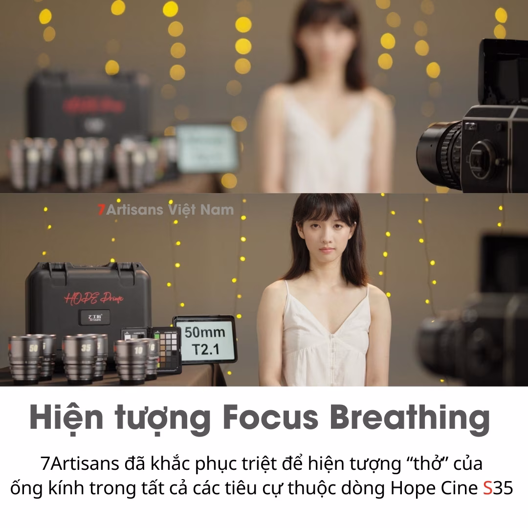 Bộ 6 lens 7Artisans Hope Cine Lens S35 – Ống kính chuyên quay phim 10mm, 16mm, 25mm, 35mm, 50mm và 85mm T2.1 Super35