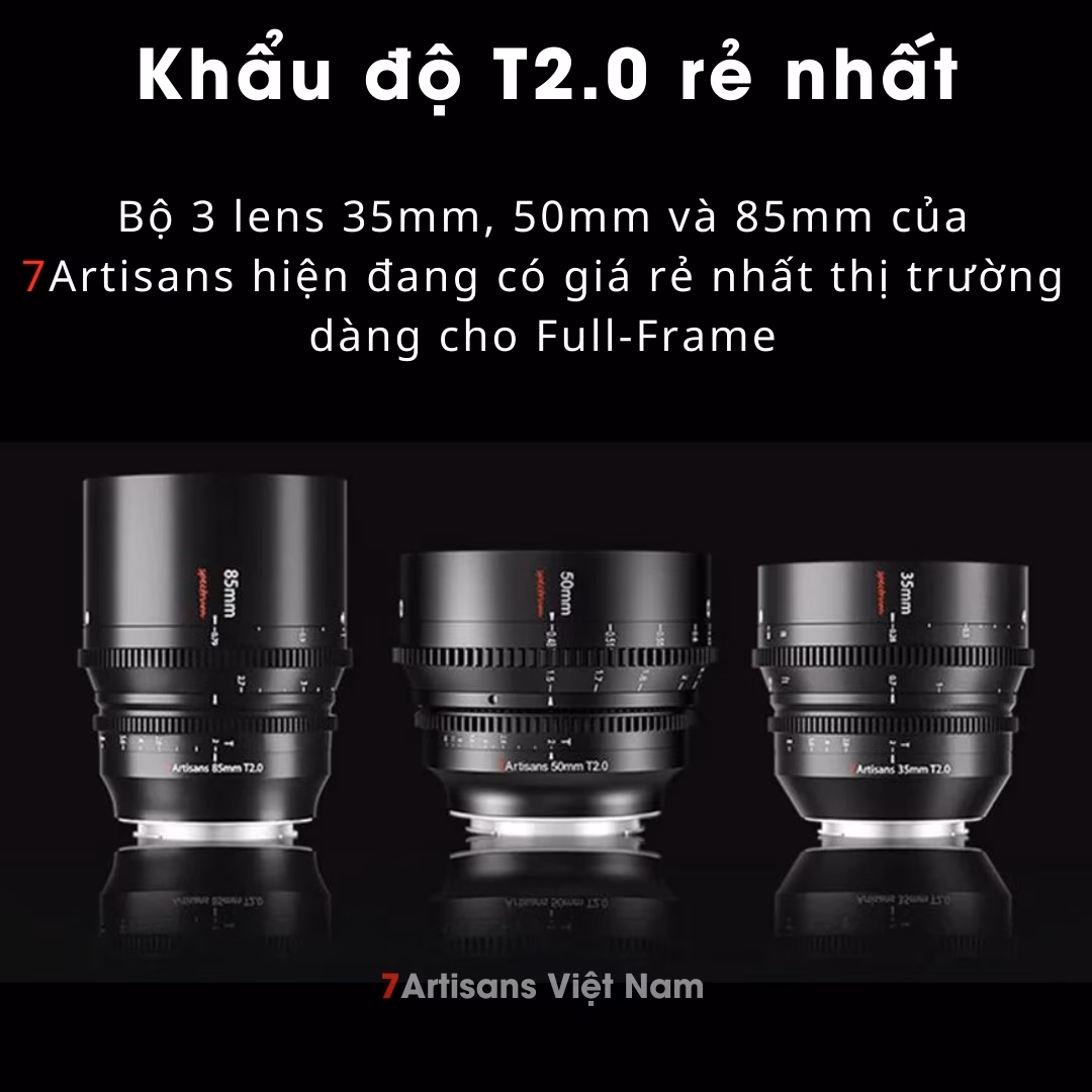 7Artisans 85mm T2.0 – Lens Cine Spectrum cho FullFrame