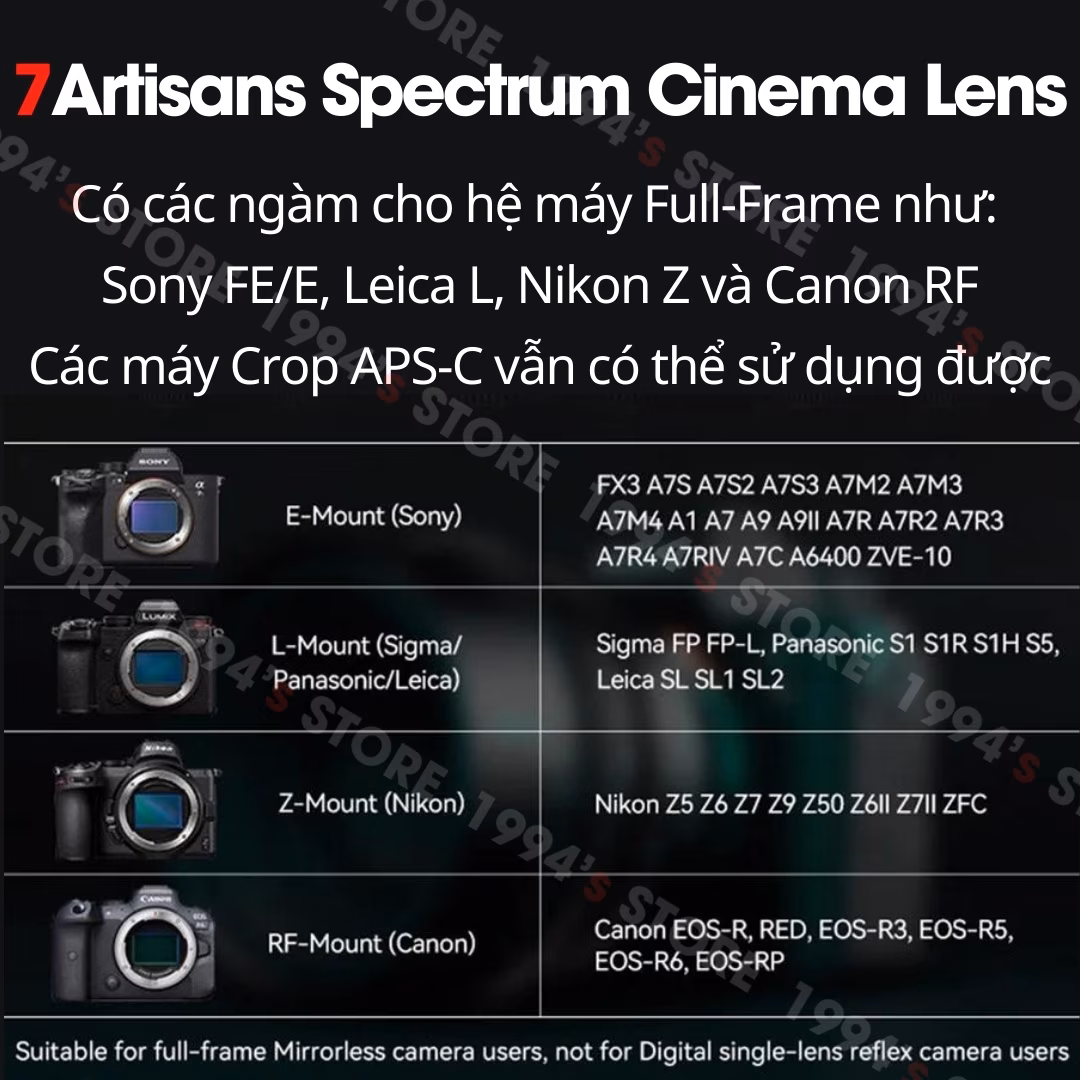 7Artisans 35mm T2.0 – Cine Lens Spectrum cho FullFrame