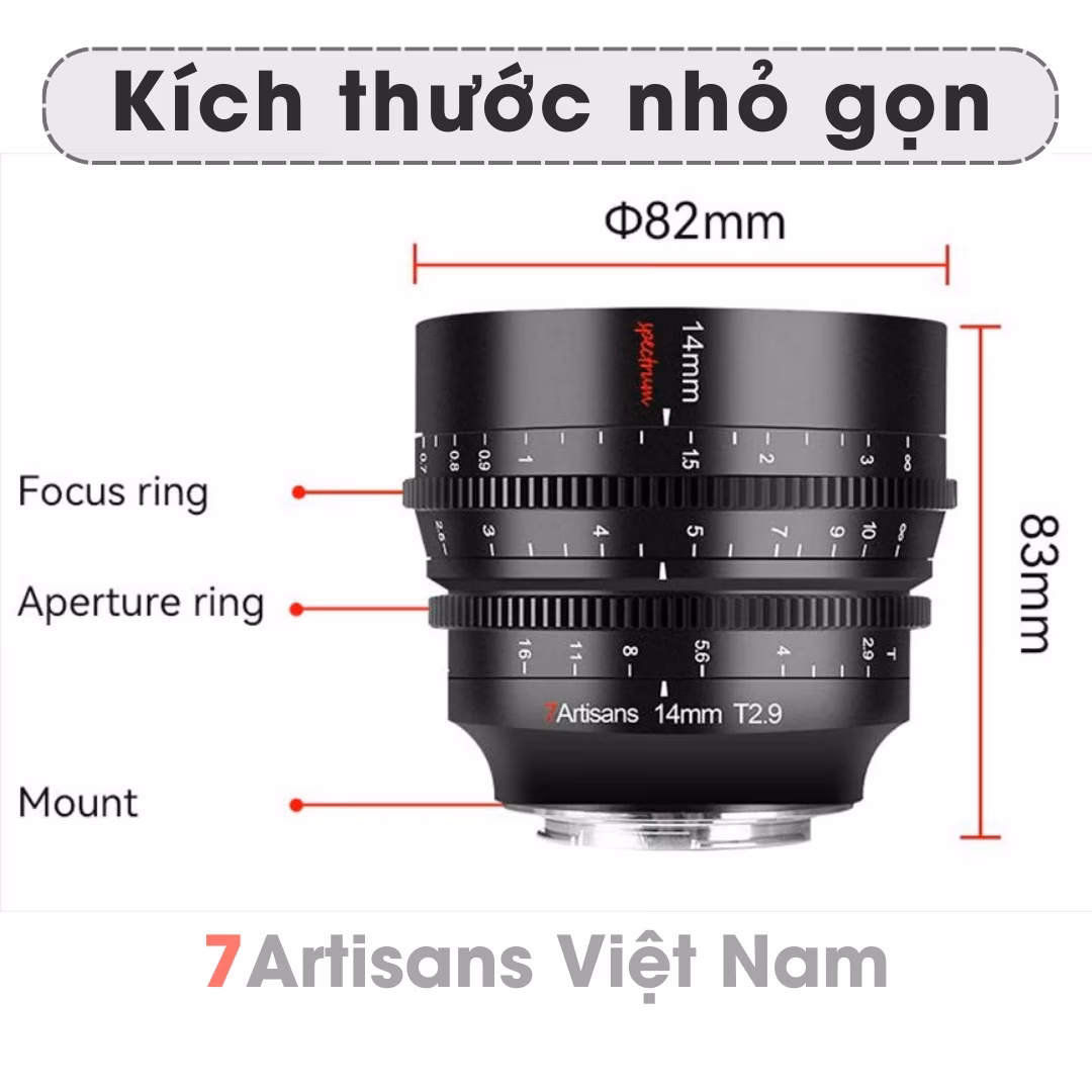 7Artisans Spectrum Cinema Lenses for Full-Frame 14mm T2.9