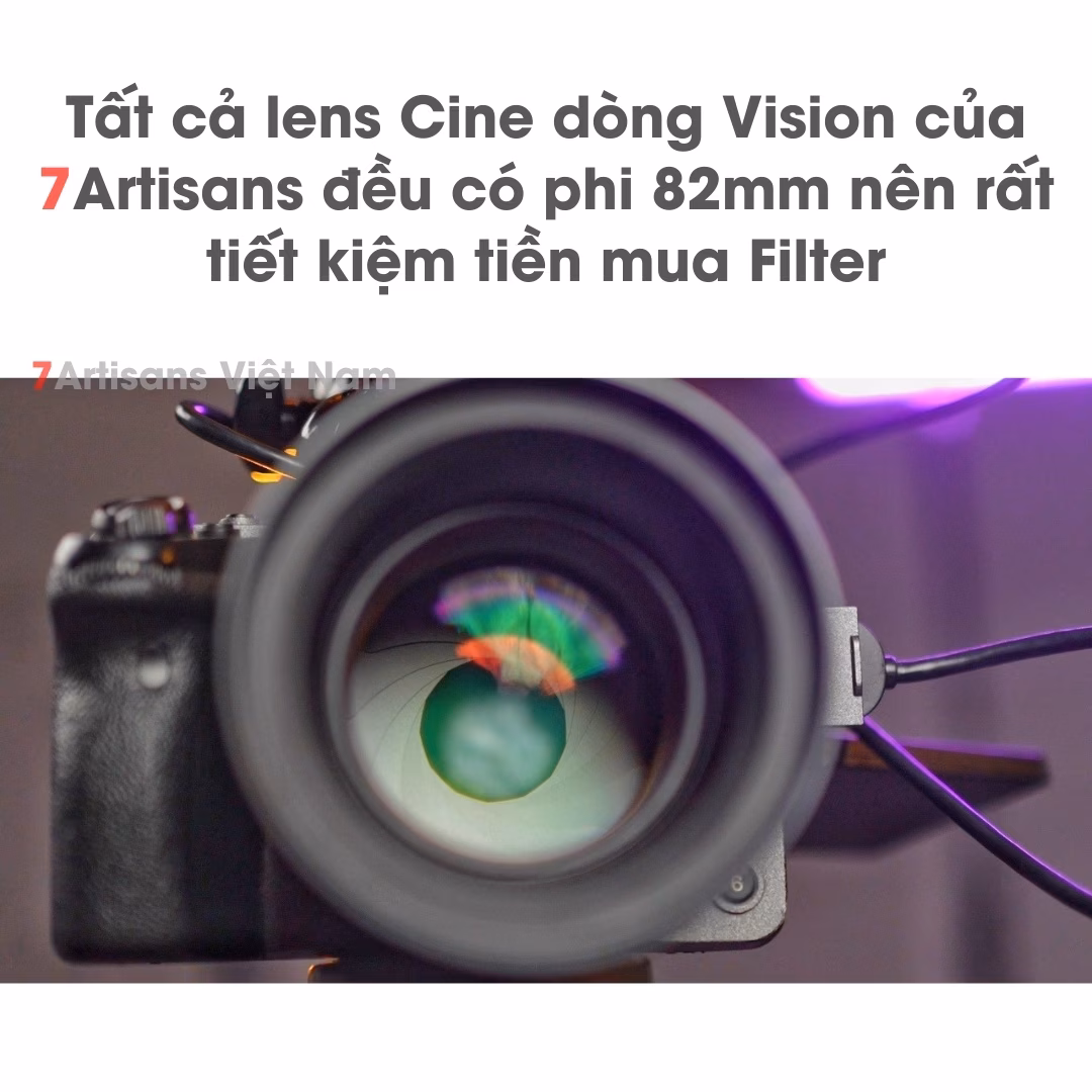 7Artisans 50mm T1.05 Vision Cine Lens cho Crop APS-C