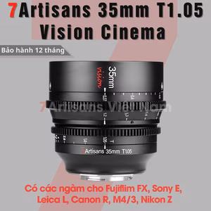 7Artisans 35mm T1.05 Vision Cine Lens cho Crop APS-C