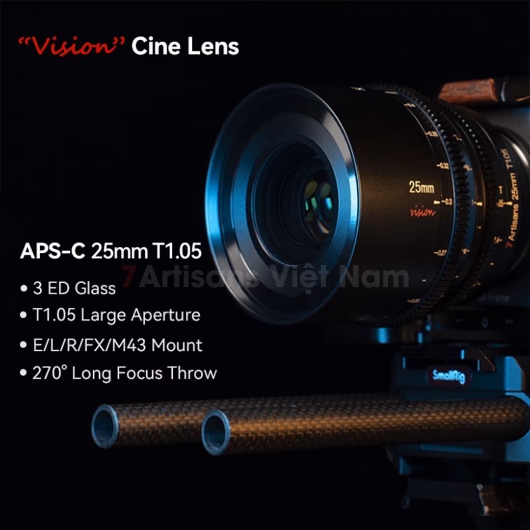 7Artisans 25mm T1.05 Vision Cine Lens