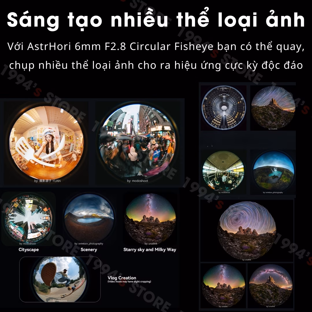 AstrHori 6mm F2.8 Circular Fisheye - Lens mắt cá tròn