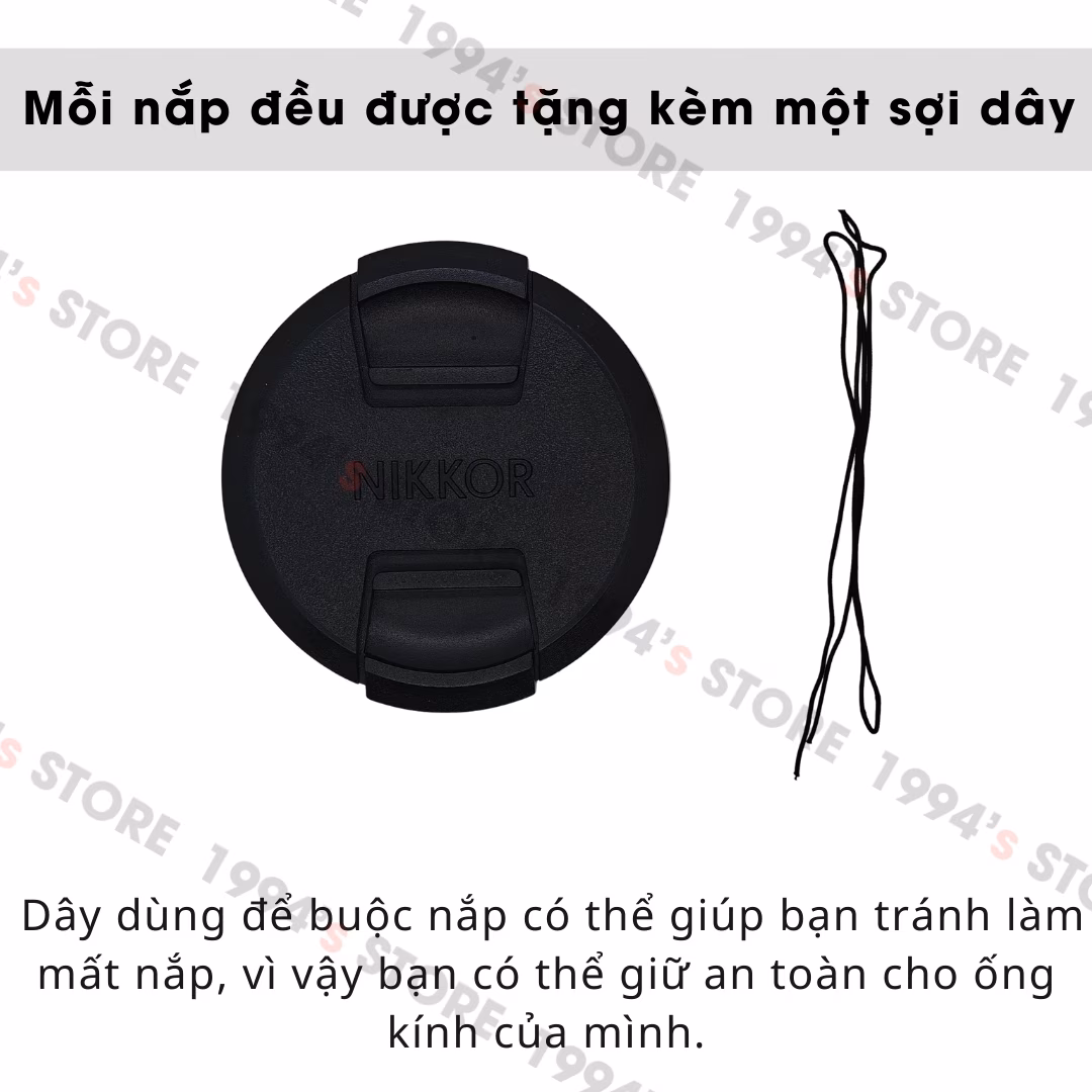 Nắp trước cho lens Nikon/Nikkor nắp đậy ống kính, cáp trước lens Nikkor