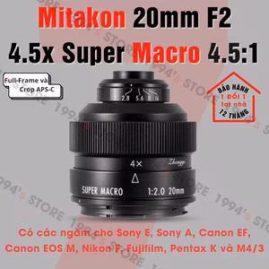 Mitakon Zhongyi 20mm F2.0 4.5x Super Macro 4:1