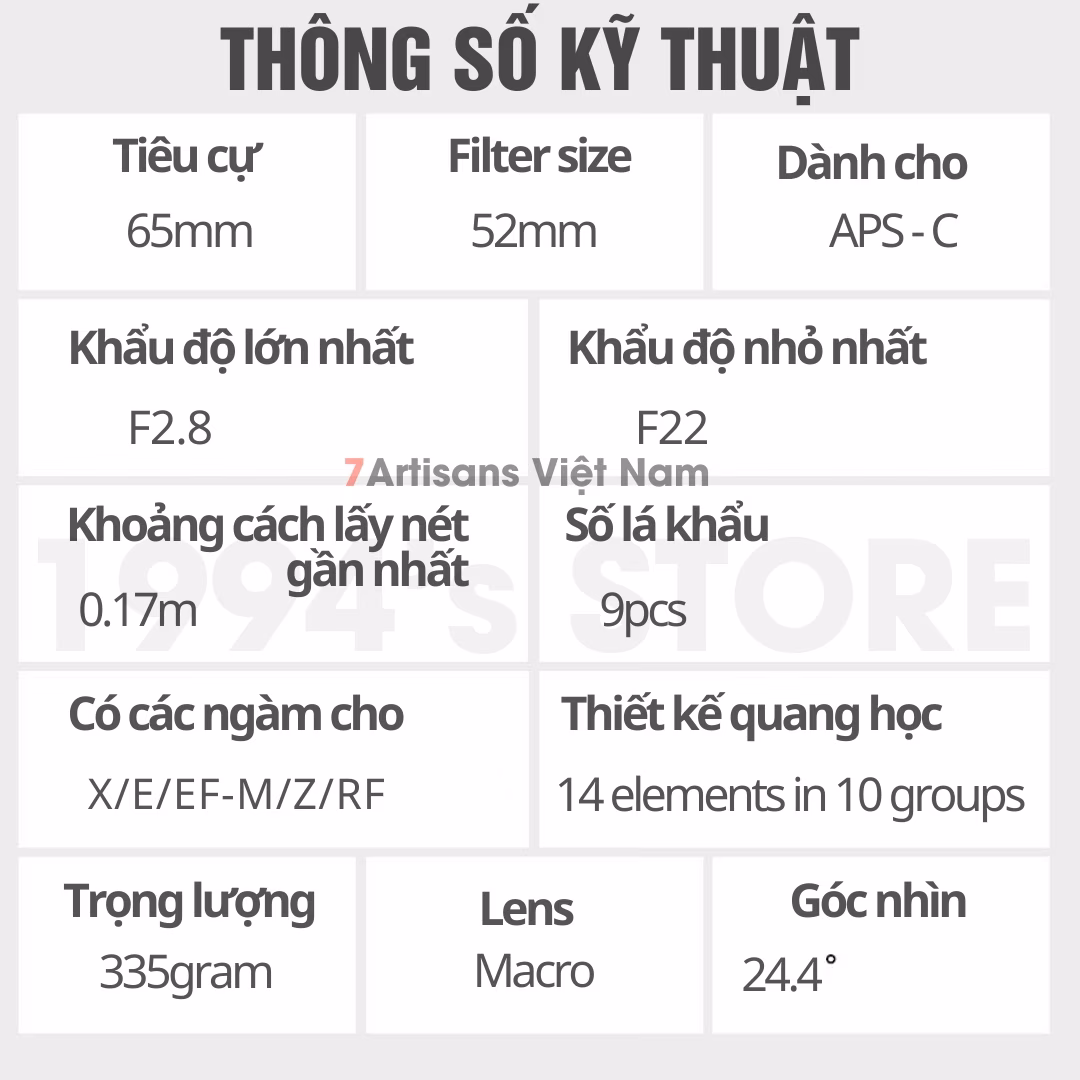 Laowa 65mm F2.8 2X Ultra Macro APO dành cho APS-C