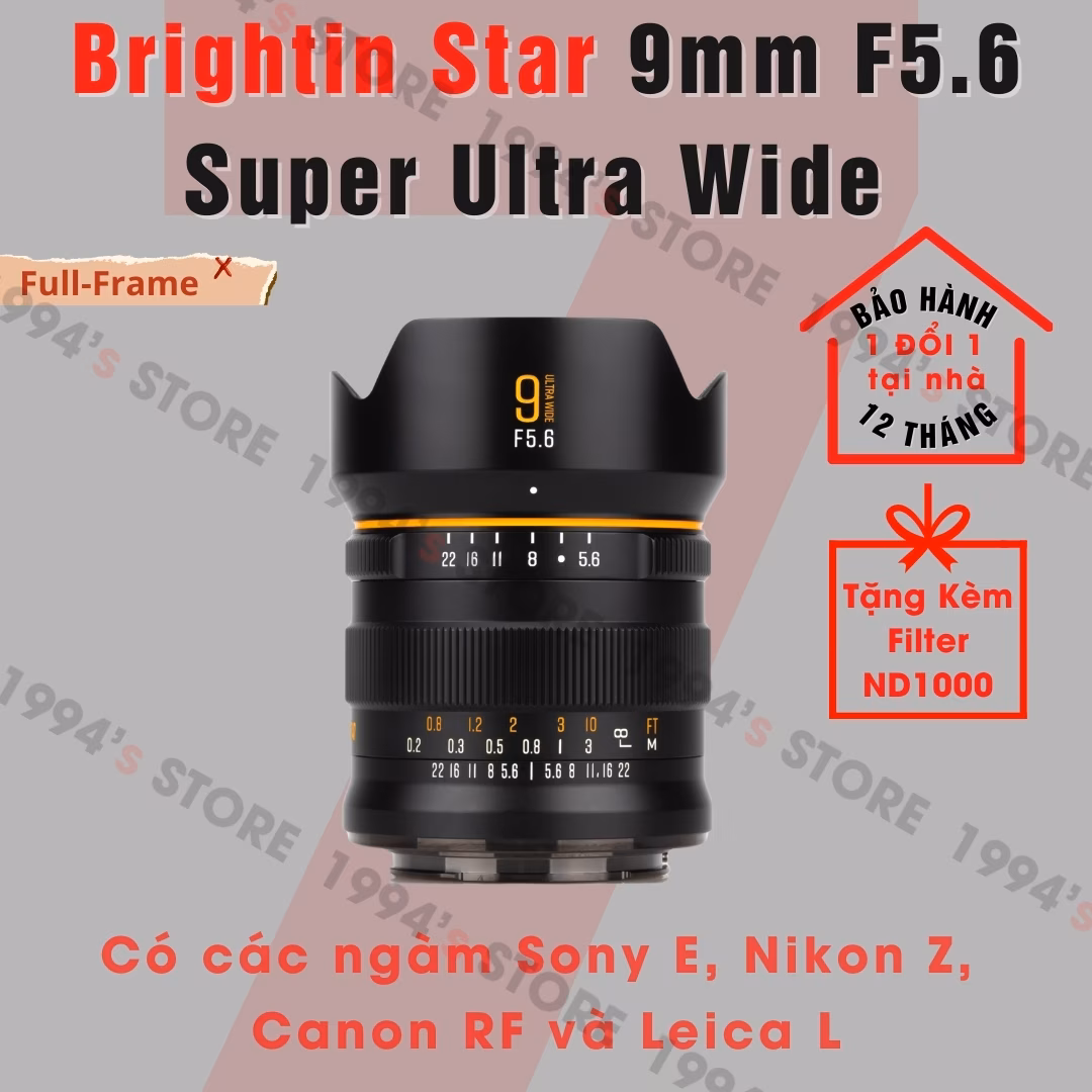 Brightin Star 9mm F5.6 Super Ultra Wide - Lens siêu rộng for Full-Frame