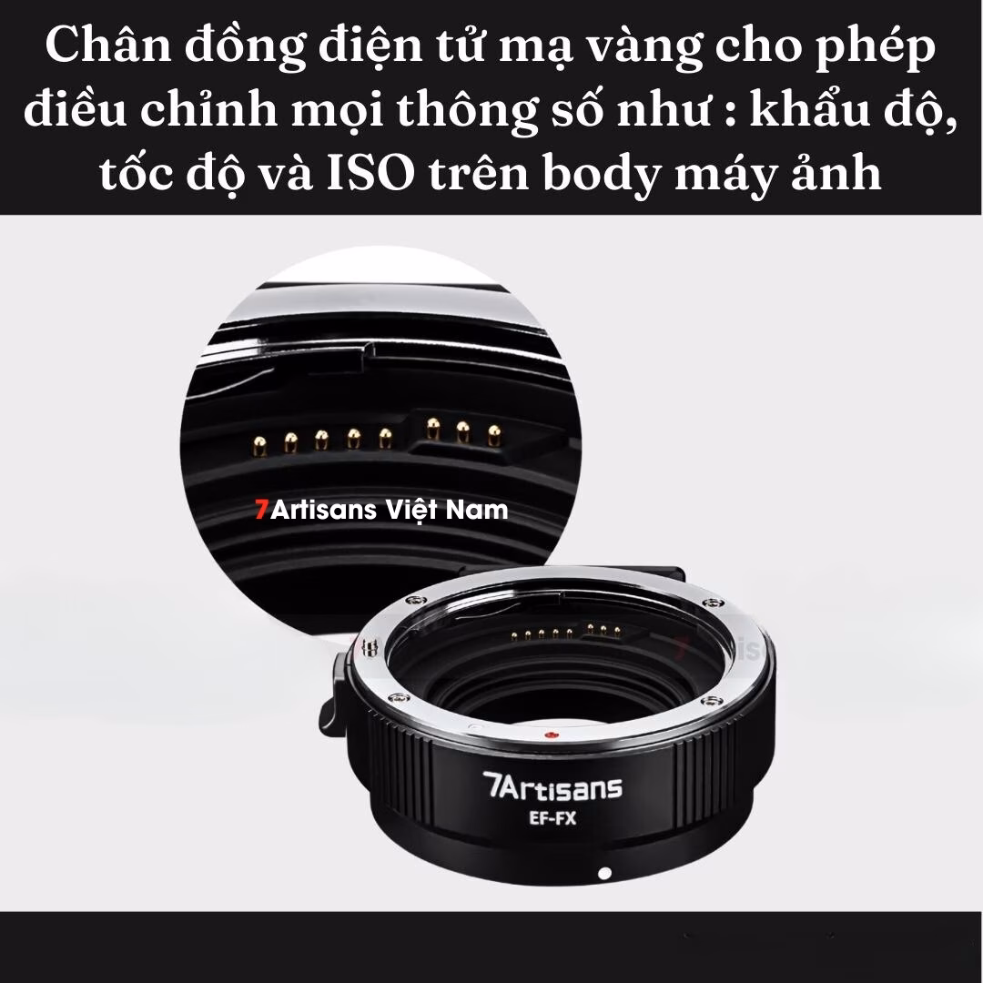 7Artisans EF-FX - Ngàm chuyển lấy nét tự động - Dành cho máy ảnh Fujifilm dùng lens của Canon EF