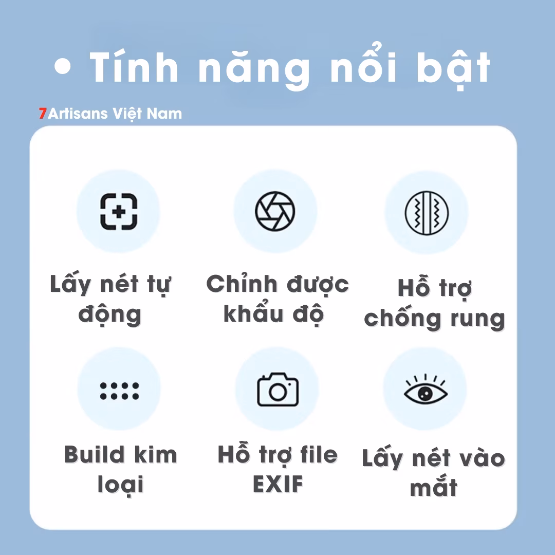 7Artisans EF-FX - Ngàm chuyển lấy nét tự động - Dành cho máy ảnh Fujifilm dùng lens của Canon EF