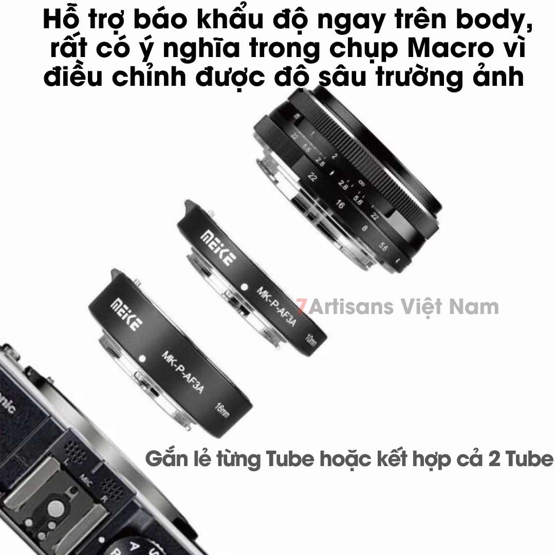 Combo 2 Tube Macro AF Meike MK-C-AF3