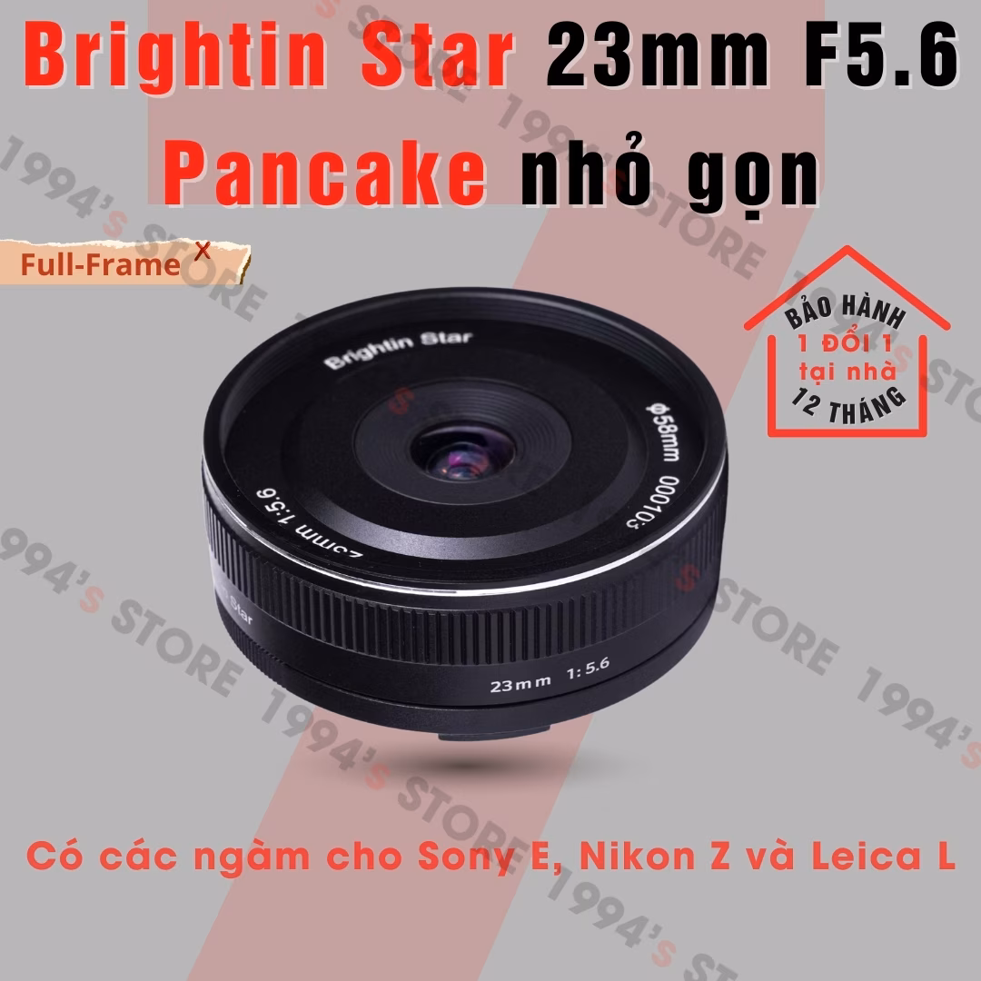 Brightin Star 23mm F5.6  – Lens góc rộng đa dụng for Full-Frame