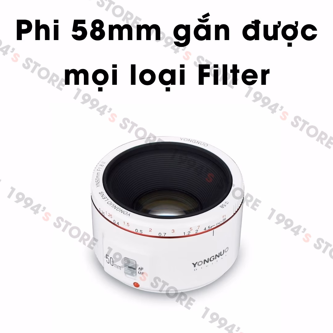 Yongnuo 50mm F1.8 Mark II Auto Focus Full-Frame - Lens chân dung giá rẻ cho máy ảnh Canon ngàm EF và EFs