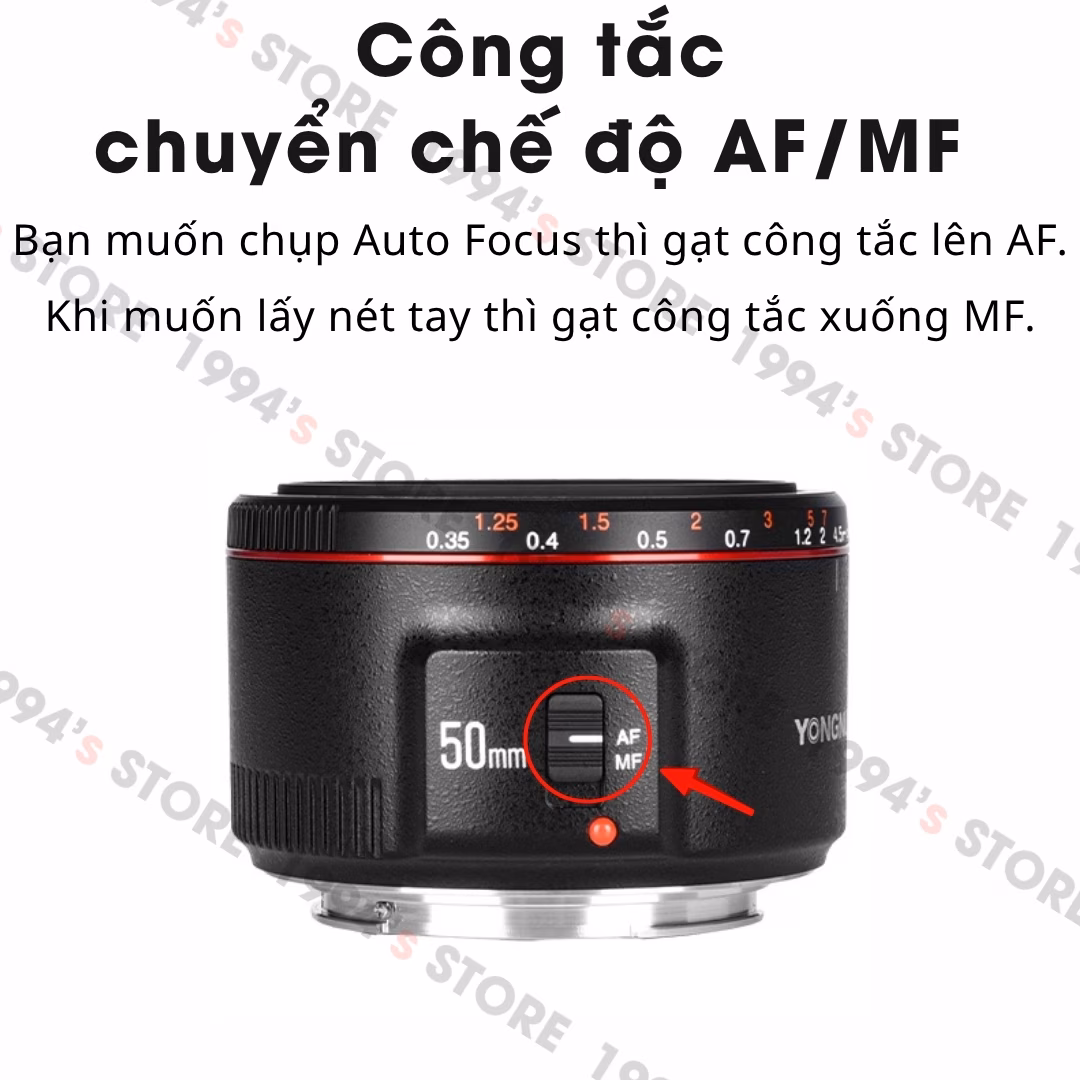 Yongnuo 50mm F1.8 Mark II Auto Focus Full-Frame - Lens chân dung giá rẻ cho máy ảnh Canon ngàm EF và EFs